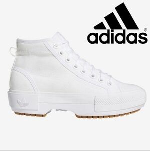 NIB Adidas Nizza Trek canvas lugged sneakers size 8.5 women's cloud white